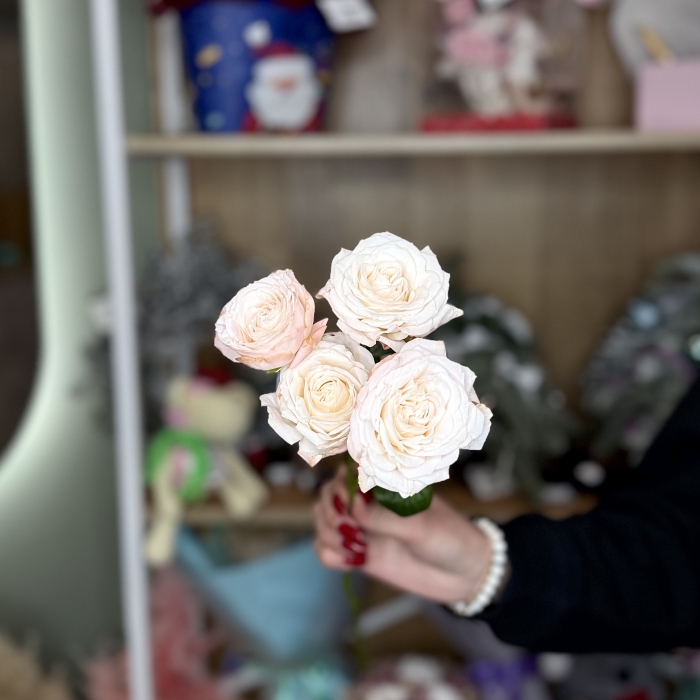 Кустовая роза 50см розовая Florseason