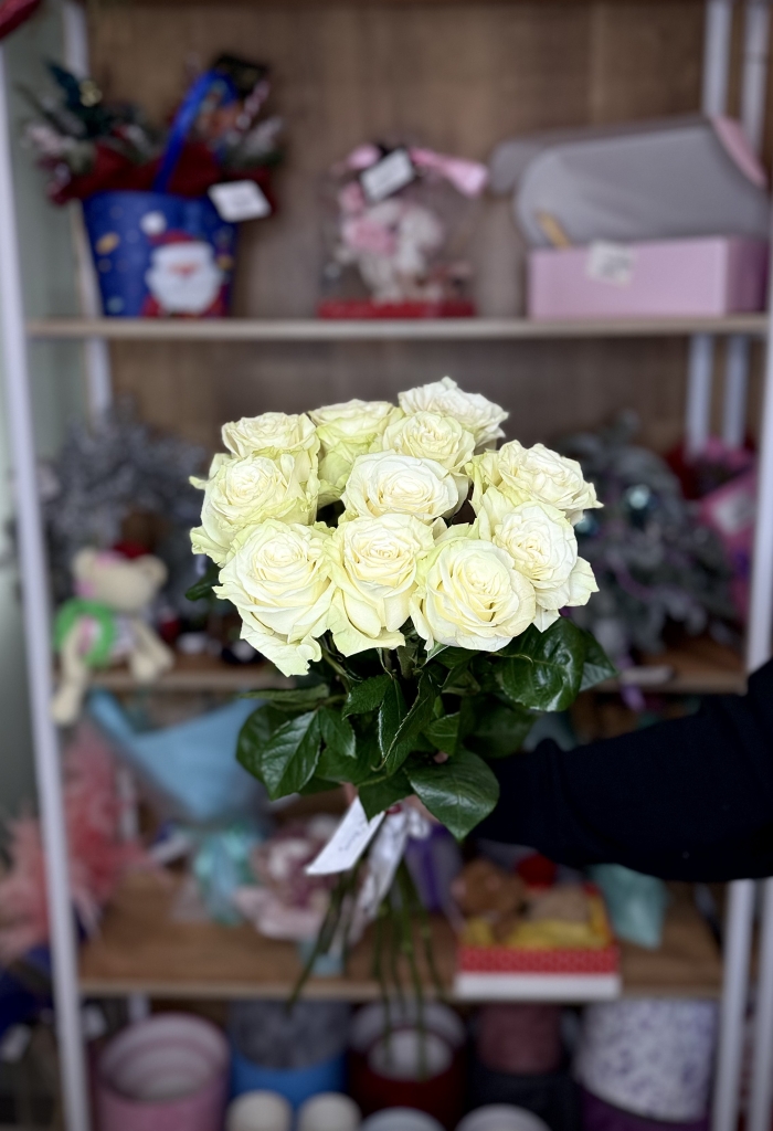 Монобукет из белых Роз Florseason