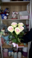 Монобукет из нежно-розовых роз Florseason