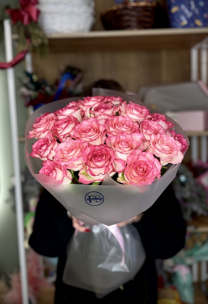 Монобукет из розовых Роз Florseason