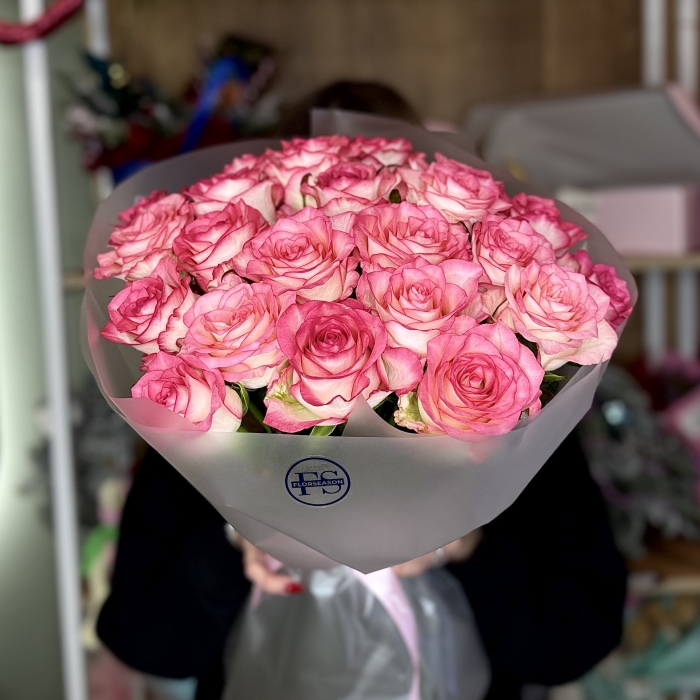 Монобукет из розовых Роз Florseason