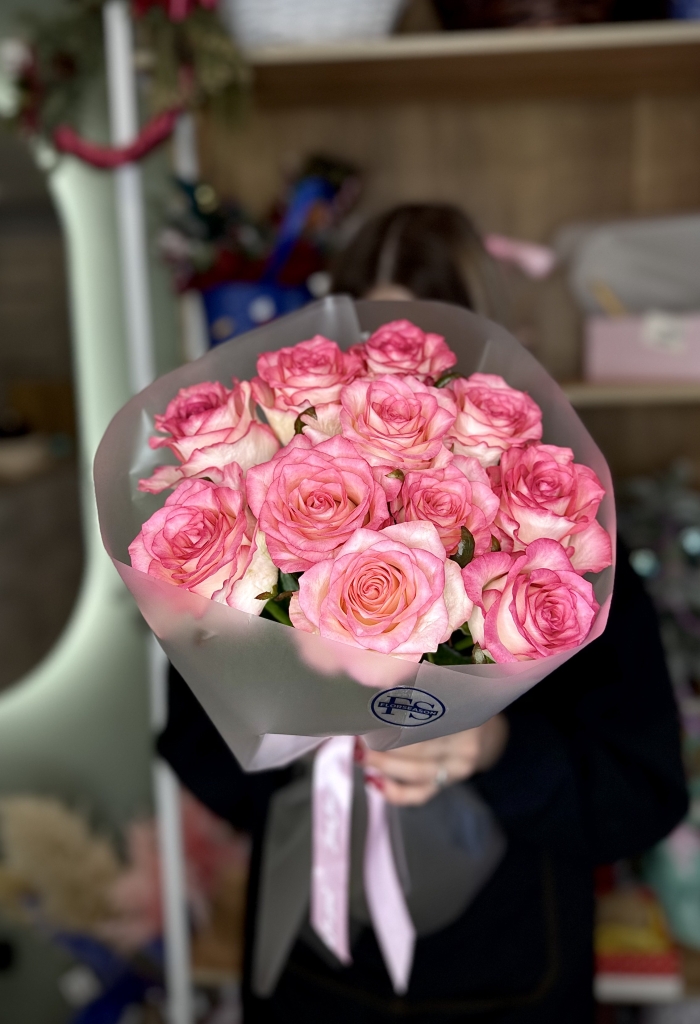 Монобукет из розовых Роз Florseason