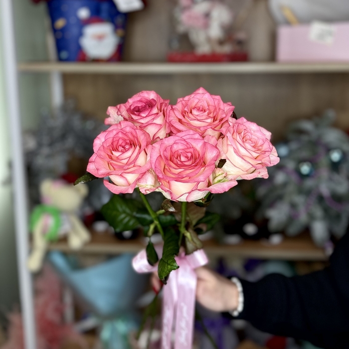 Монобукет из розовых Роз Florseason